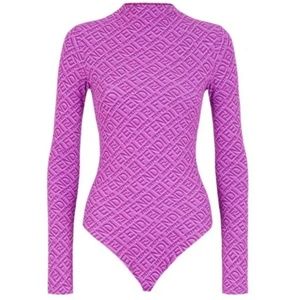 Fendi x Skims Mock Neck Long Sleeve Bodysuit